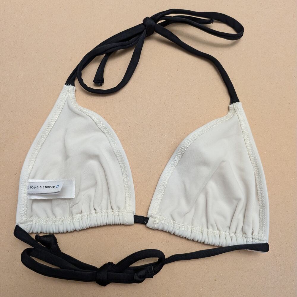 Solid & Striped Triangle Adjustable Halter Tie Bi… - image 2